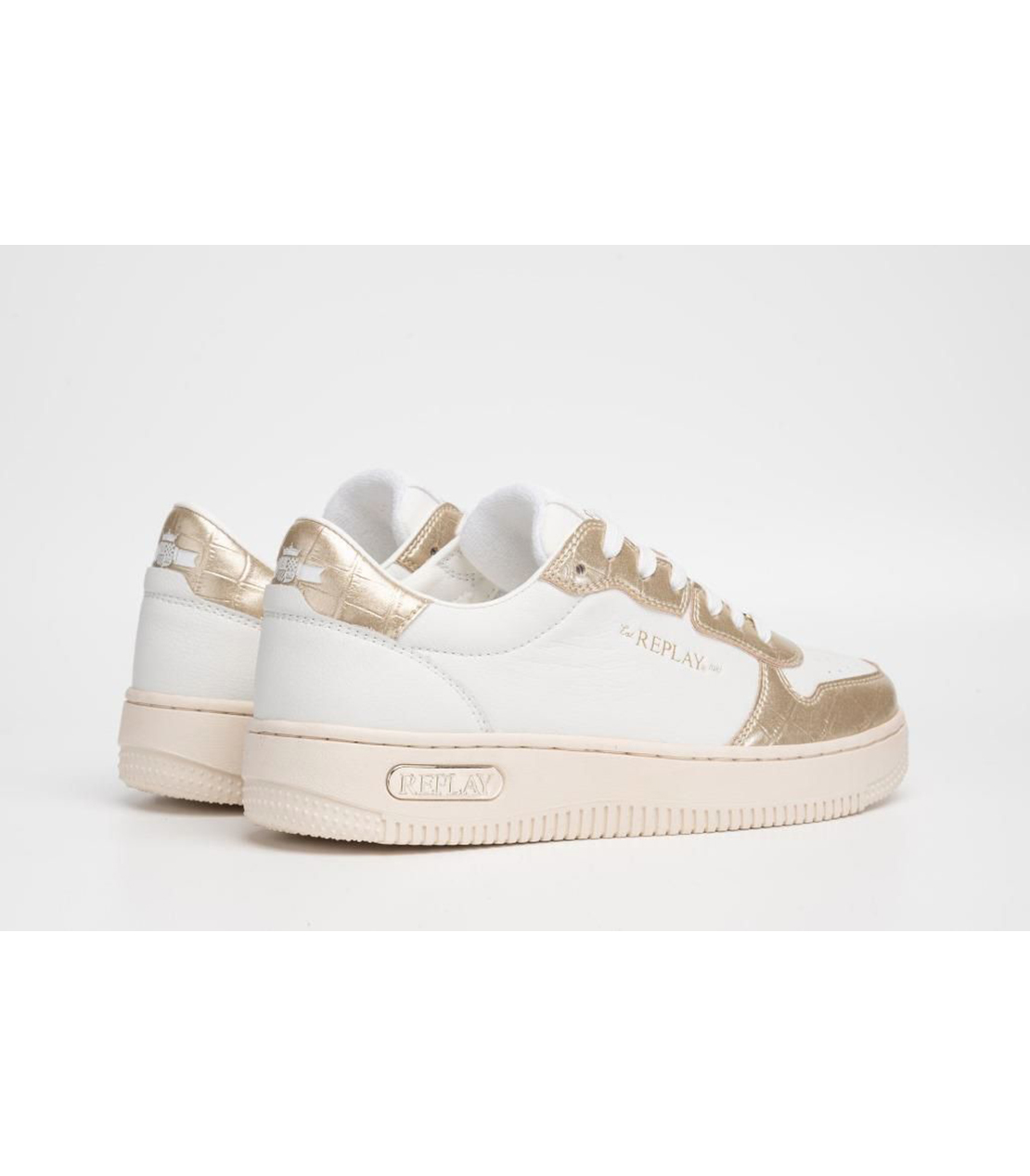 メタリック素材コンビスニーカー 詳細画像 ホワイトゴールド 2